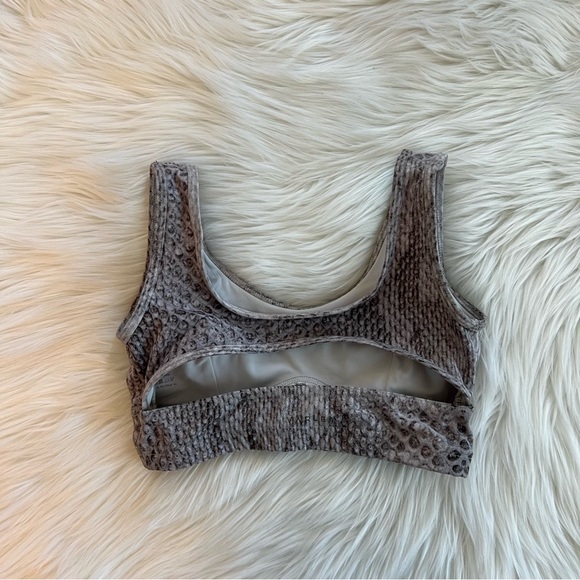 Varley Taupe Snake Brighton Sports Bra - Picture 2 of 6